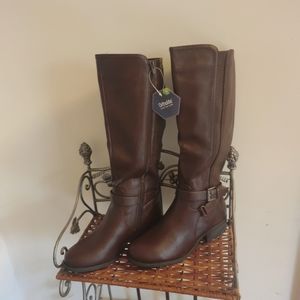Tall brown boots
